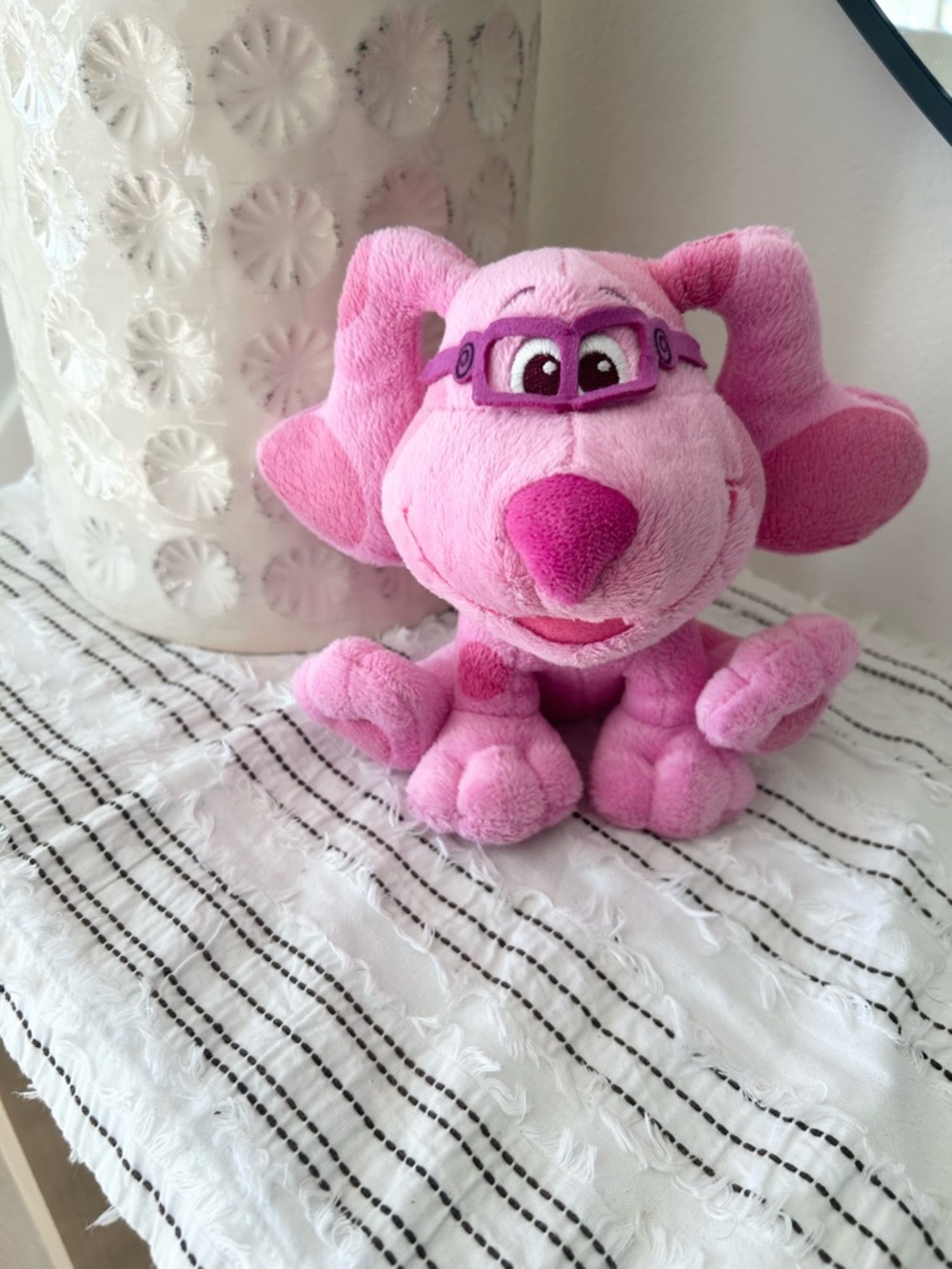 Y2K Blues Clues Magenta Pink Stuffed Plush Dog
